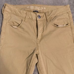 Tan American eagle  jeggings 8L